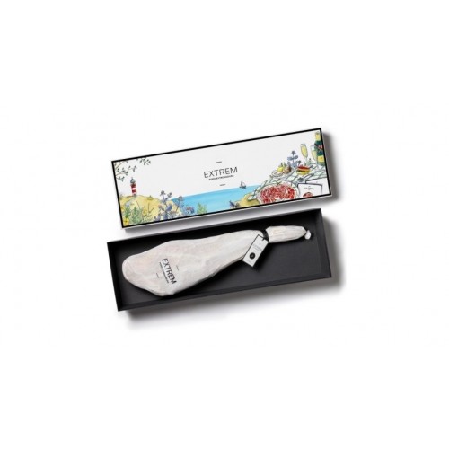 Estuche ilustrado de Jamón de Bellota 100% Ibérico D.O.P Dehesa de Extremadura + Regalo Gourmet