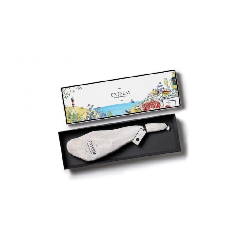 Estuche ilustrado de Jamón de Bellota 100% Ibérico + Regalo Gourmet